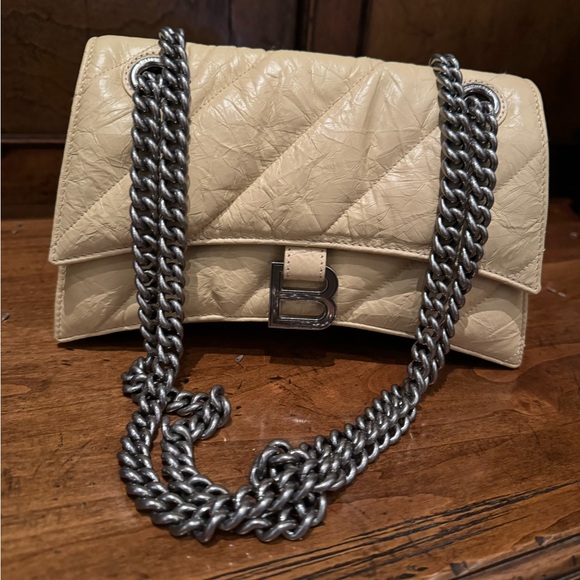 Balenciaga Crush Quilted Small Chain Bag light yellow NWT - Picture 14 of 15